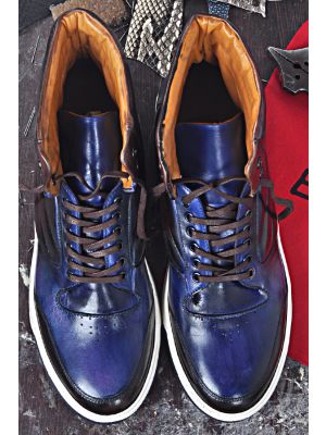 hand made leather sneakers