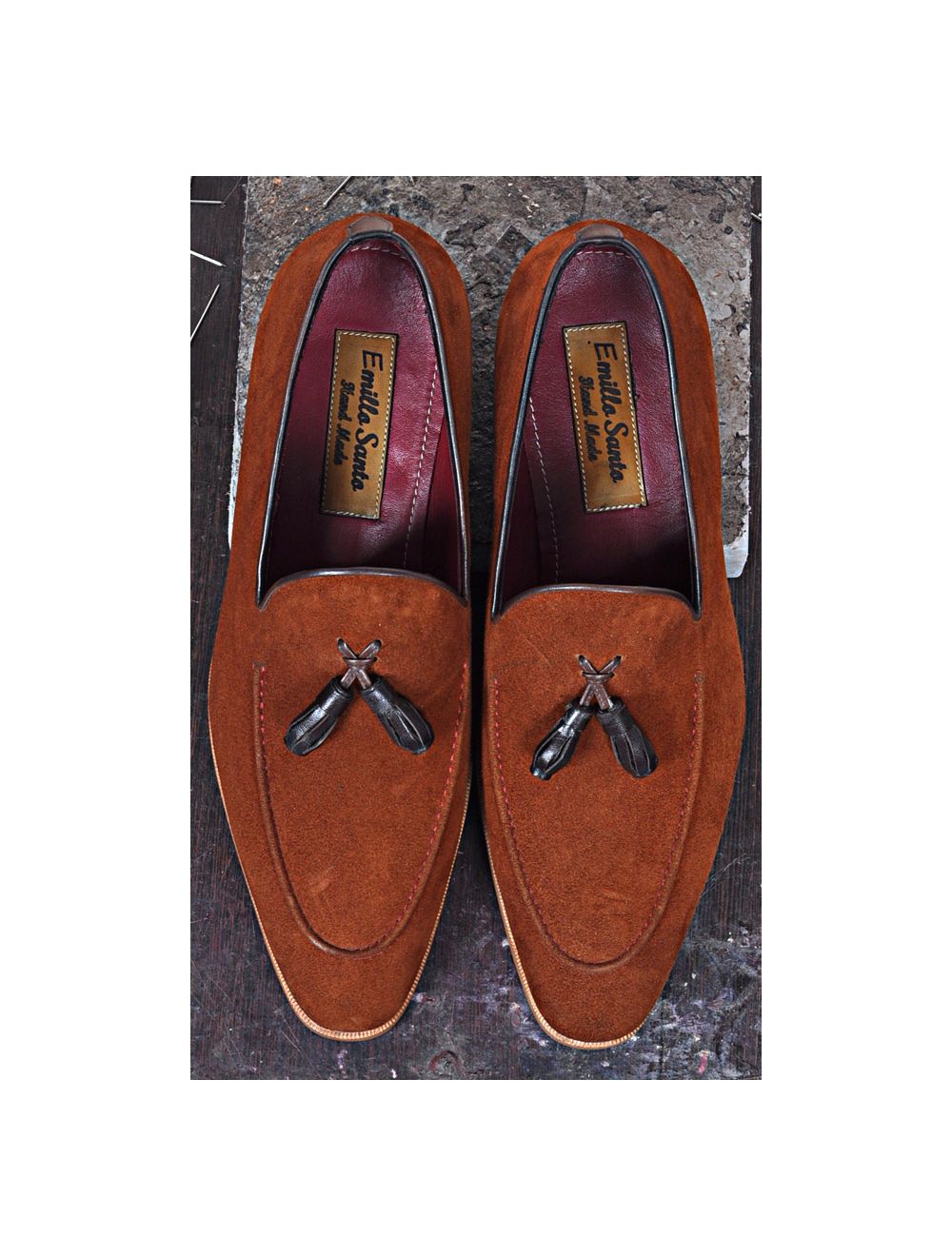 Handmade men brown leather moccasin, dress leather shoes for mens, loafer  shoes