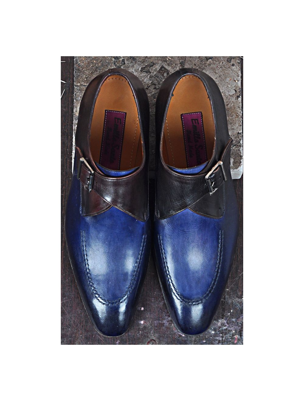 Como - Monk Strap Shoes, Handmade Leather Shoes for Men - Emillo Santo