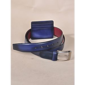 SET Navy Belt & Card Holder 