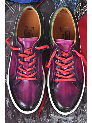 hand made leather sneakers